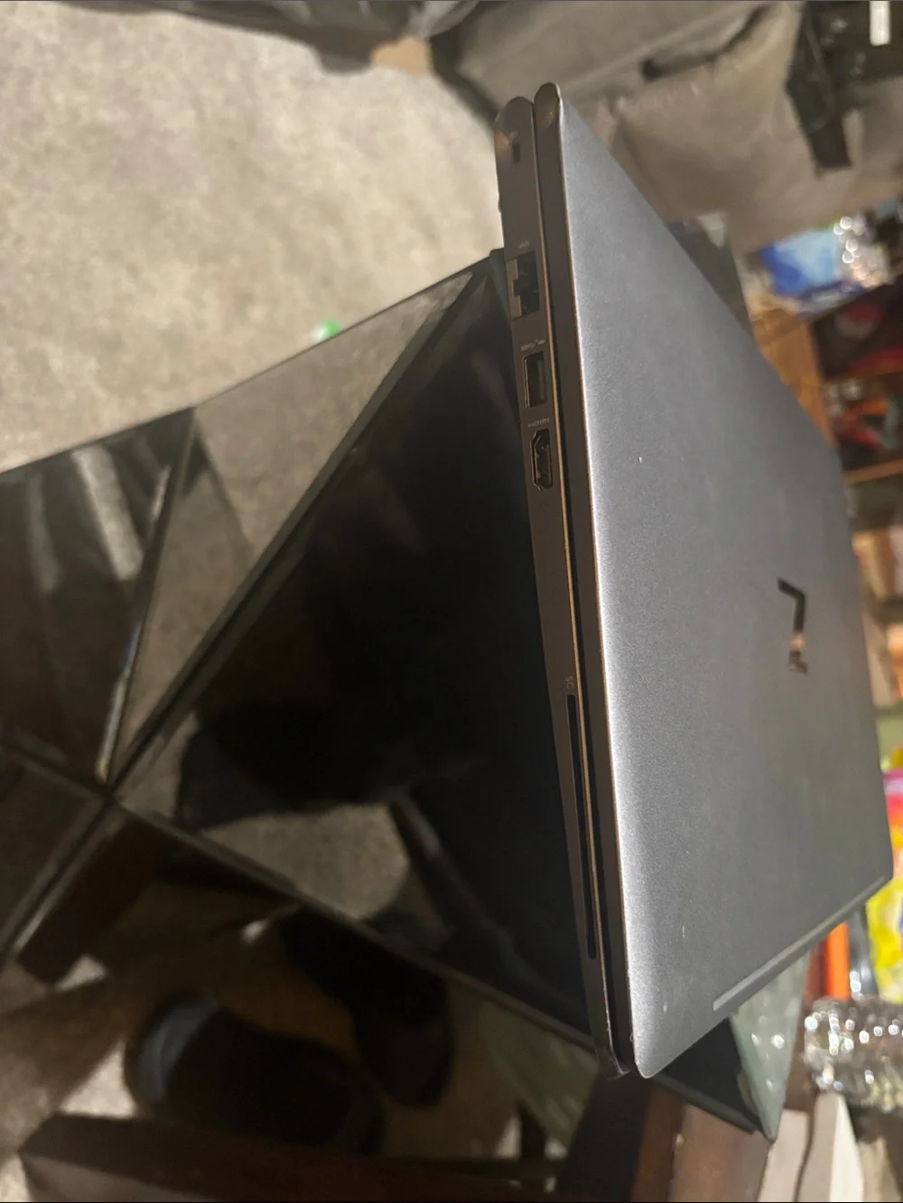HP Laptop System Info Screen — White and Gray Interface